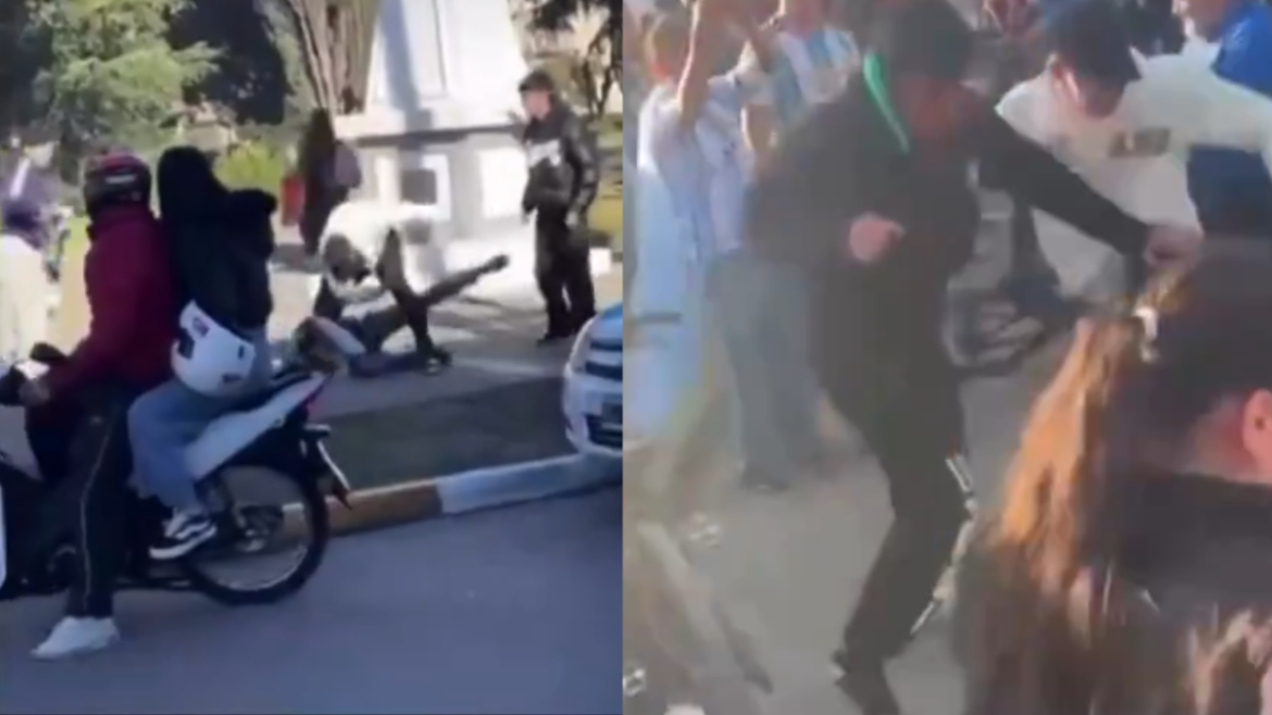 VIDEO: Festejos, violencia y muerte, una pelea terminó con un hombre asesinado de un piedrazo