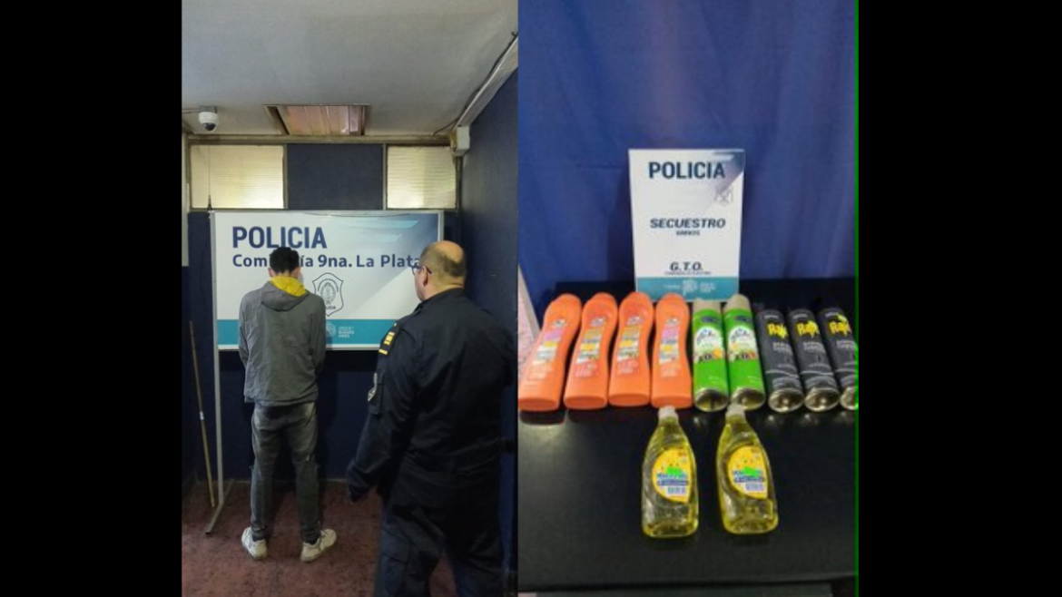 La Plata: detuvieron a un joven acusado de robar productos de limpieza de un comercio