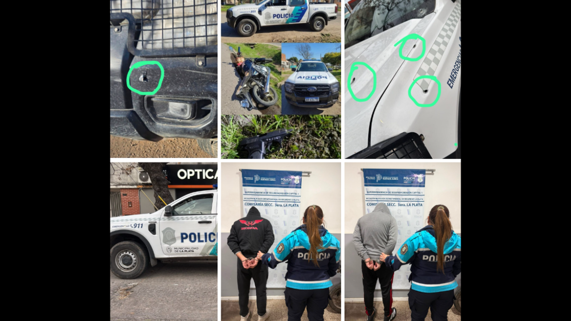 Los Hornos: dos detenidos tras una persecución y un tiroteo con la Policía