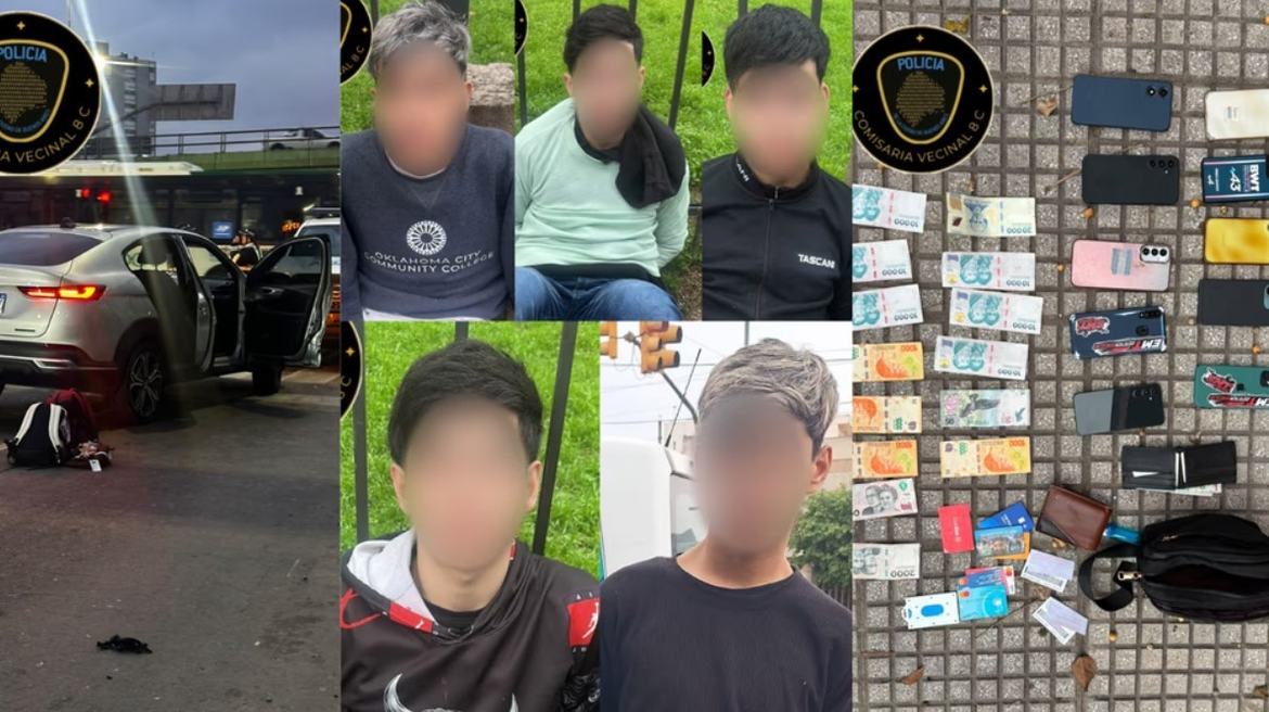 Detuvieron a cinco adolescentes tras una seguidilla de robos: acumulaban 23 antecedentes