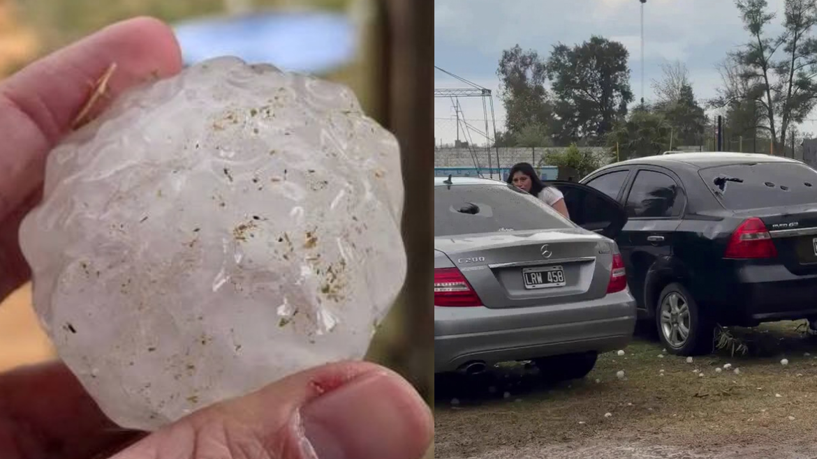 Un fuerte granizo sorprendió una localidad de cordobesa dejando heridos y numerosos destrozos