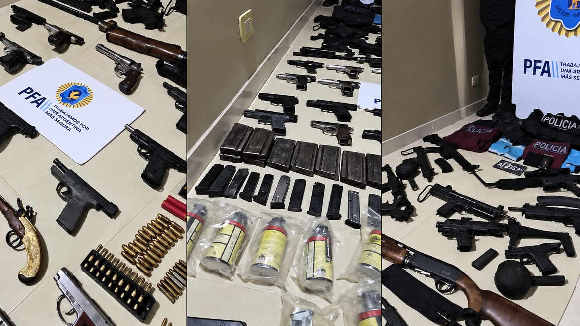 Detuvieron a “El Mecánico”, acusado de actuar como sicario, con un arsenal y $100 millones
