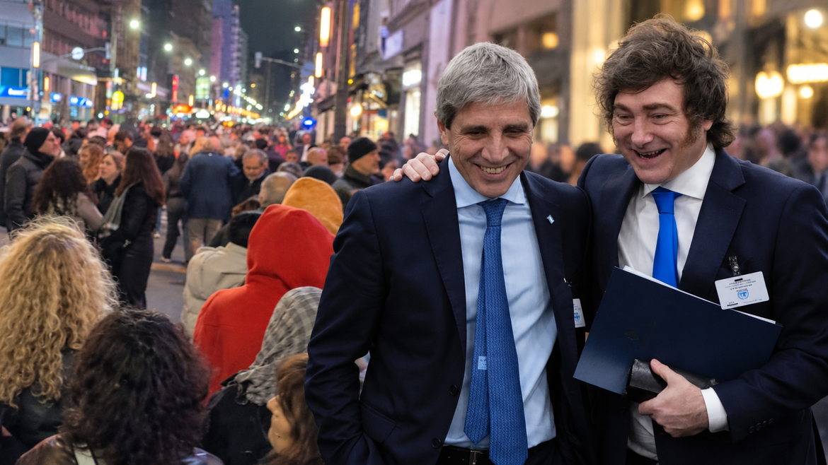 Caputo apeló a la ironía por el movimiento en calle Corrientes y respondió a las críticas sobre la economía