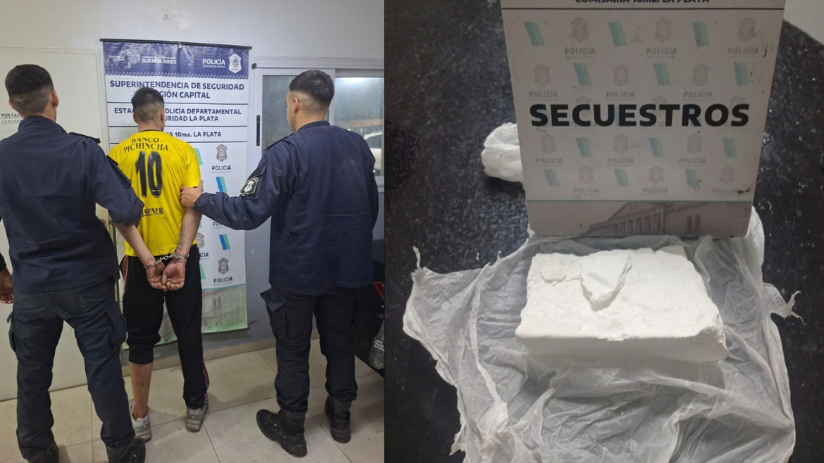 City Bell: cayó un hombre con casi 200 gramos de cocaína tras una persecución