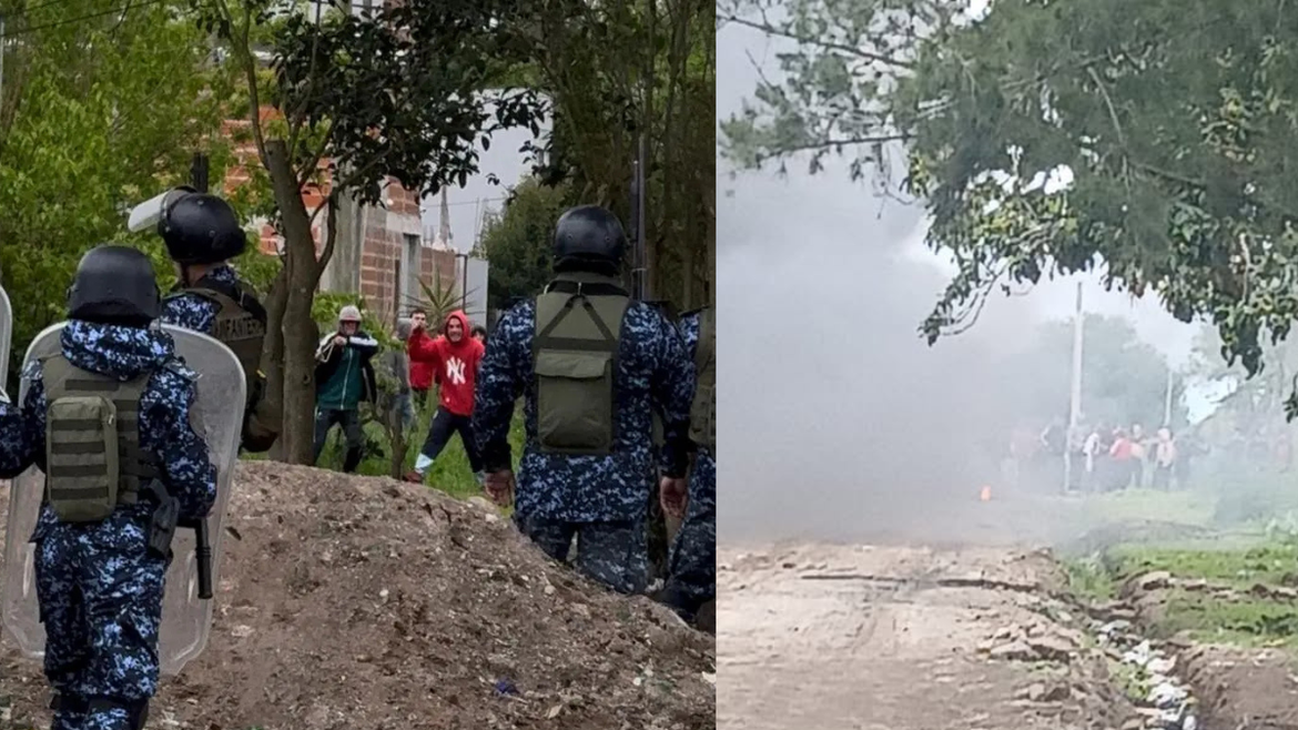 Tensión en La Plata: intentaron ocupar terrenos, hubo incidentes con la Policía y un detenido
