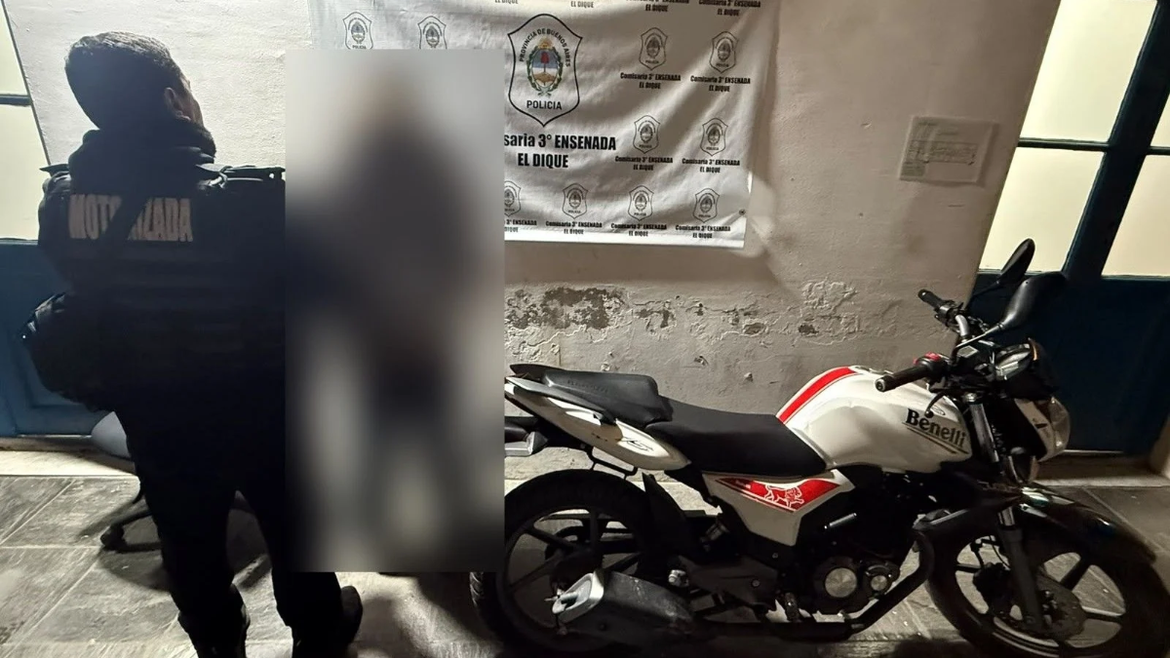 Ensenada: un menor de 16 años con 14 ingresos a comisarías fue atrapado nuevamente con una moto robada