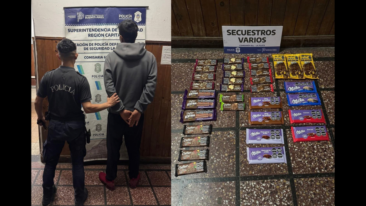 La Plata: quiso llevarse más de 30 chocolates sin pagar y terminó detenido