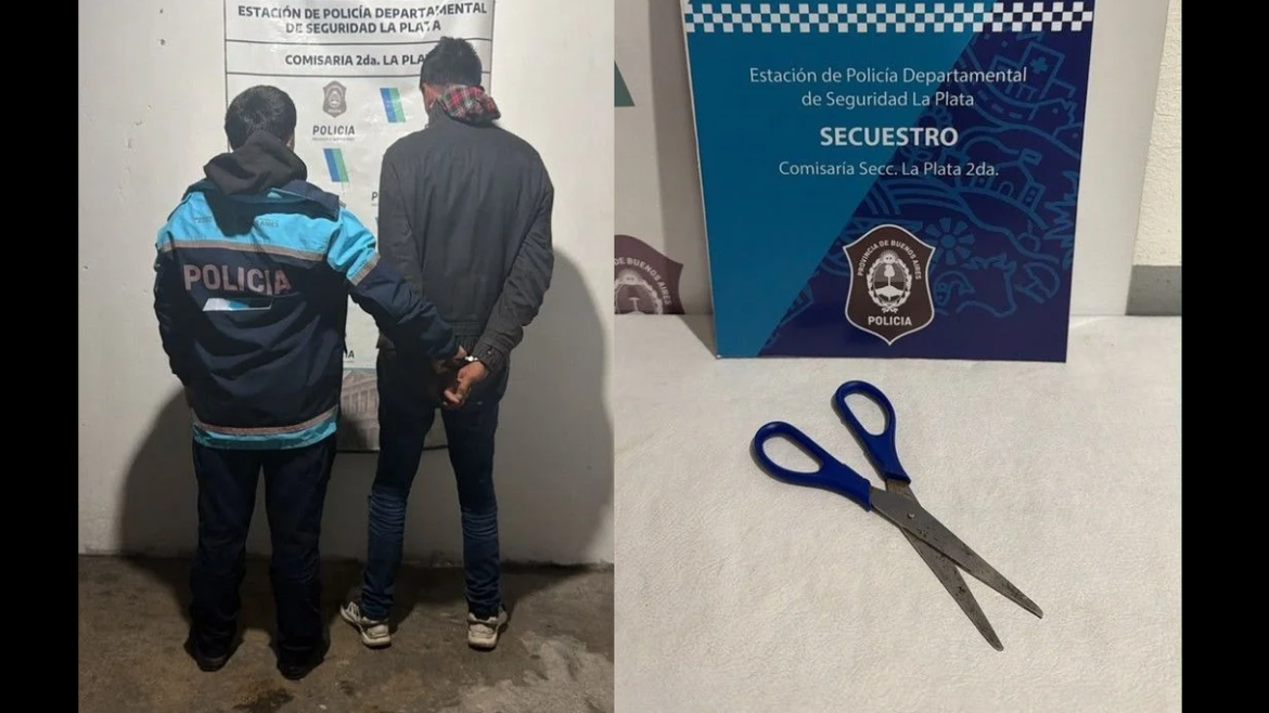 La Plata: intentó asaltar un comercio con una tijera y terminó reducido por dos mujeres