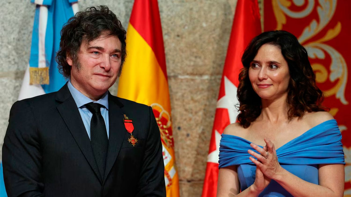 Milei viajó a España para reunirse con Isabel Díaz Ayuso y participar en un encuentro económico